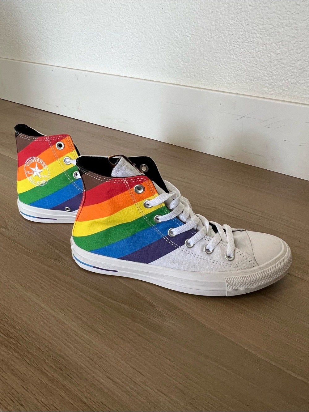 Converse Diversity Equality Love High Top Pride White Rainbow - Picture 8 of 8